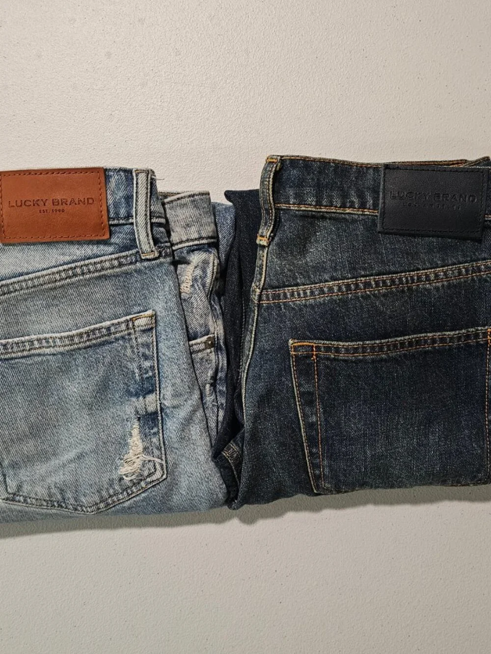 Two Pack Lucky Brand Boy Mid-rise Relaxed Straight Jeans lot x2 | both 4/27